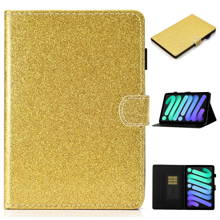 Glossy Glitter Powder Horizontal Flip Leather Case with Holder & Card Slot & Sleep / Wake-up Function, For iPad mini 2024 / mini 6