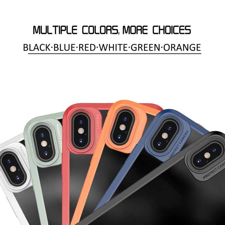 MG Series Carbon Fiber TPU + Clear PC Four-corner Airbag Shockproof Case, For iPhone X / XS, For iPhone XS Max, For iPhone XR