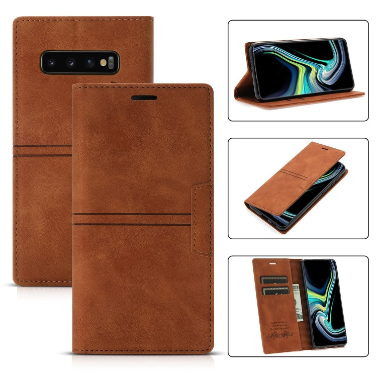 Dream Magnetic Suction Business Horizontal Flip PU Leather Case with Holder & Card Slot & Wallet, For Samsung Galaxy S10+, For Samsung Galaxy S10e, For Samsung Galaxy S20, For Samsung Galaxy S20+