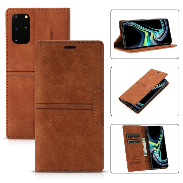 Dream Magnetic Suction Business Horizontal Flip PU Leather Case with Holder & Card Slot & Wallet, For Samsung Galaxy S10+, For Samsung Galaxy S10e, For Samsung Galaxy S20, For Samsung Galaxy S20+