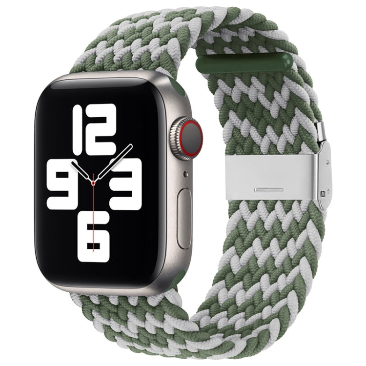 Nylon Braid One Buckle Replacement Watchband For Apple Watch Series, 7 41mm / 6&SE&5&4 40mm / 3&2&1 38mm