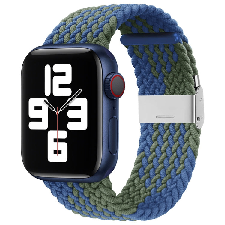 Nylon Braid One Buckle Replacement Watchband For Apple Watch Series, 7 41mm / 6&SE&5&4 40mm / 3&2&1 38mm