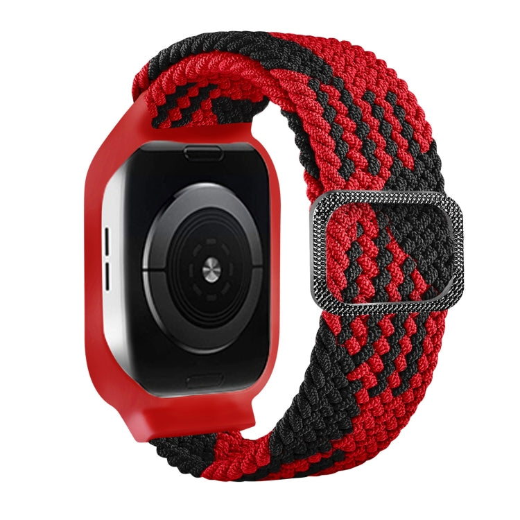 TPU Frame Buckle Braid Integrated Replacement Watchband For Apple Watch Series, 6 & SE & 5 & 4 40mm / 3 & 2 & 1 38mm