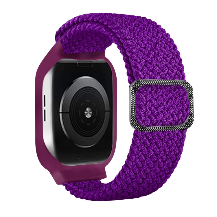 TPU Frame Buckle Braid Integrated Replacement Watchband For Apple Watch Series, 6 & SE & 5 & 4 40mm / 3 & 2 & 1 38mm