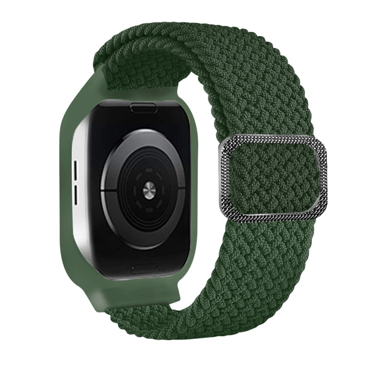 TPU Frame Buckle Braid Integrated Replacement Watchband For Apple Watch Series, 6 & SE & 5 & 4 40mm / 3 & 2 & 1 38mm