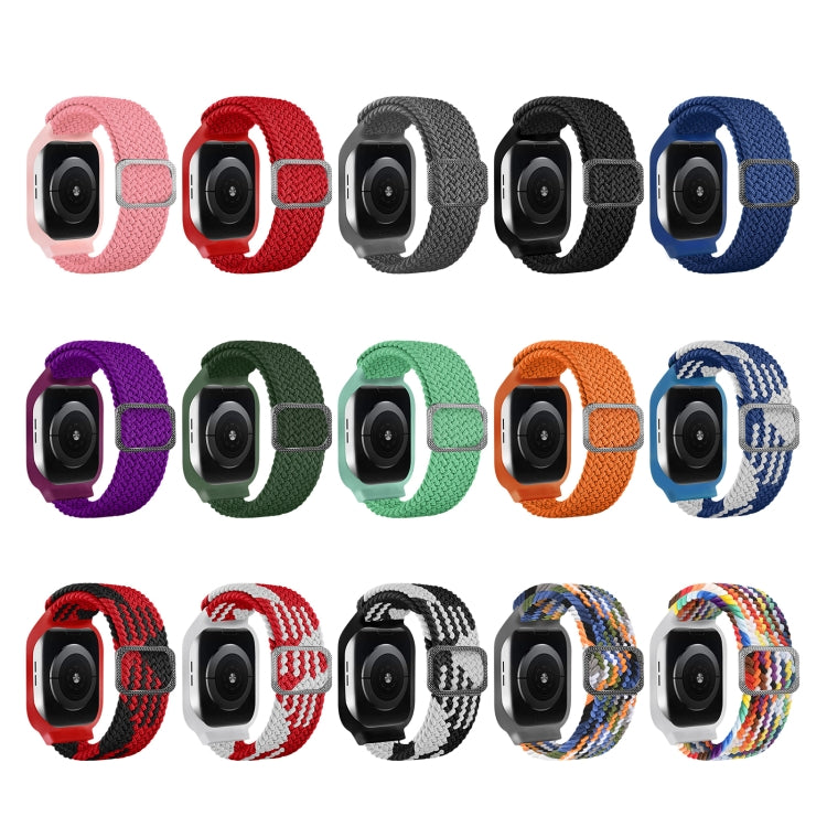 TPU Frame Buckle Braid Integrated Replacement Watchband For Apple Watch Series, 6 & SE & 5 & 4 40mm / 3 & 2 & 1 38mm