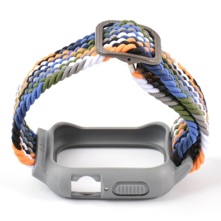 TPU Frame Buckle Braid Integrated Replacement Watchband For Apple Watch Series, 6 & SE & 5 & 4 40mm / 3 & 2 & 1 38mm