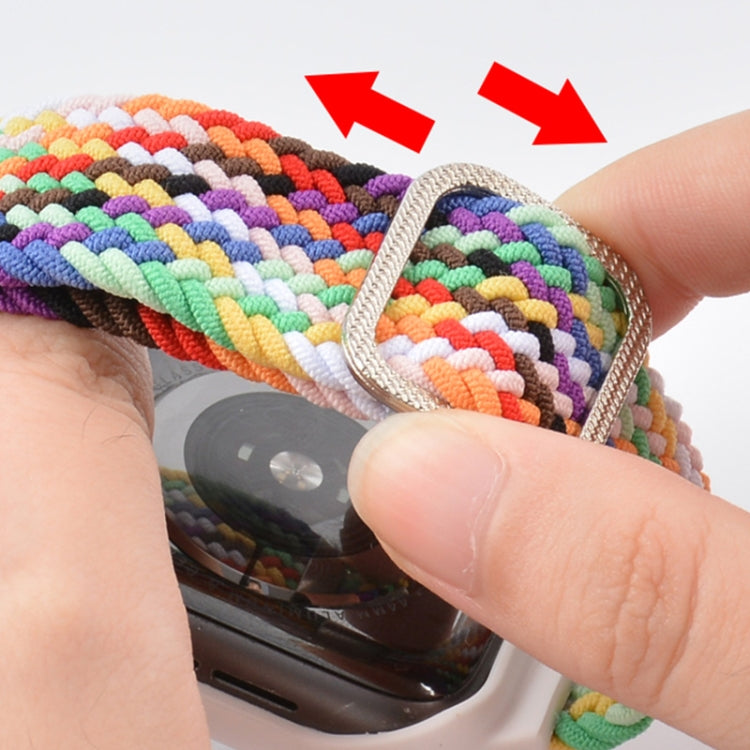 TPU Frame Buckle Braid Integrated Replacement Watchband For Apple Watch Series, 6 & SE & 5 & 4 40mm / 3 & 2 & 1 38mm