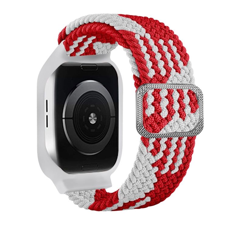 TPU Frame Buckle Braid Integrated Replacement Watchband For Apple Watch Series, 6 & SE & 5 & 4 44mm / 3 & 2 & 1 42mm
