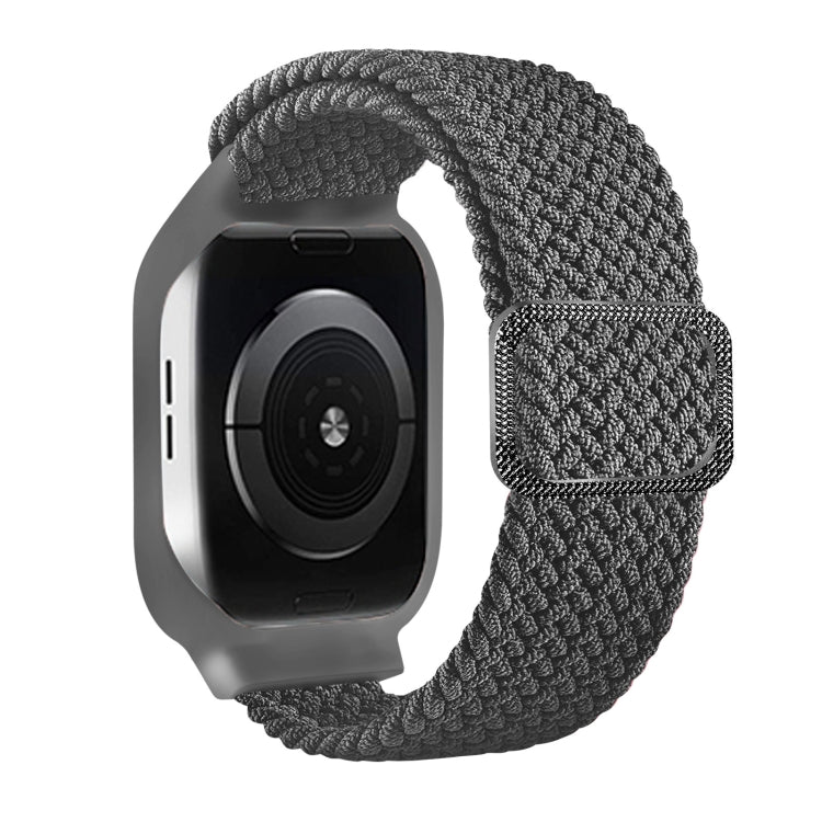 TPU Frame Buckle Braid Integrated Replacement Watchband For Apple Watch Series, 6 & SE & 5 & 4 44mm / 3 & 2 & 1 42mm