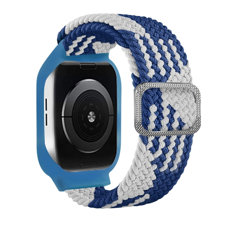 TPU Frame Buckle Braid Integrated Replacement Watchband For Apple Watch Series, 6 & SE & 5 & 4 44mm / 3 & 2 & 1 42mm
