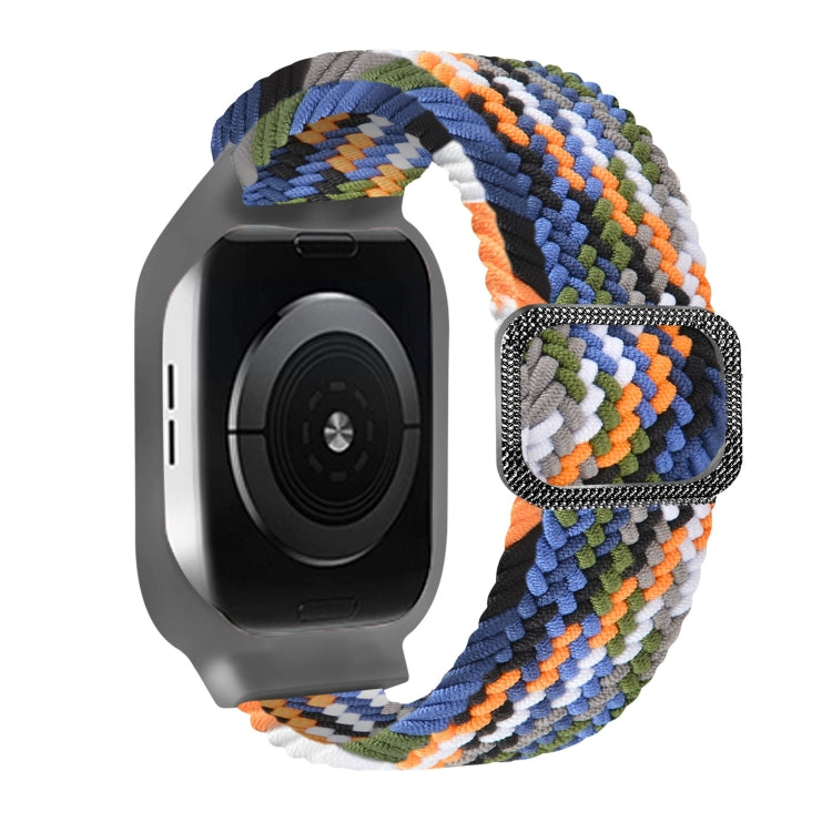 TPU Frame Buckle Braid Integrated Replacement Watchband For Apple Watch Series, 6 & SE & 5 & 4 44mm / 3 & 2 & 1 42mm