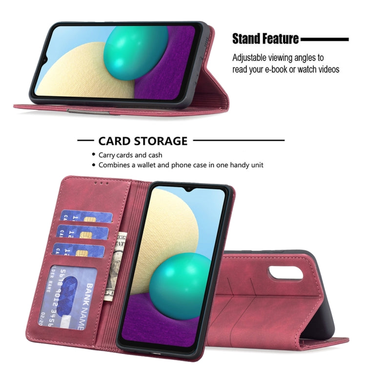 Magnetic Splicing Leather Phone Case, For Samsung Galaxy A02, For Samsung Galaxy A03s 164 Version, For Samsung Galaxy A03s 166 Version, For Samsung Galaxy A11, For Samsung Galaxy A13 5G, For Samsung Galaxy A21