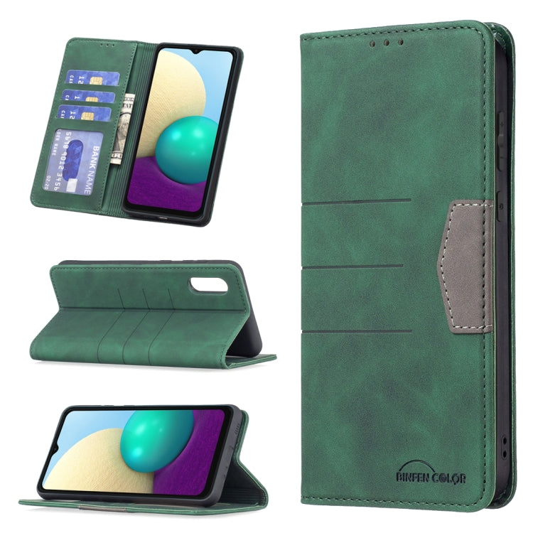 Magnetic Splicing Leather Phone Case, For Samsung Galaxy A02, For Samsung Galaxy A03s 164 Version, For Samsung Galaxy A03s 166 Version, For Samsung Galaxy A11, For Samsung Galaxy A13 5G, For Samsung Galaxy A21