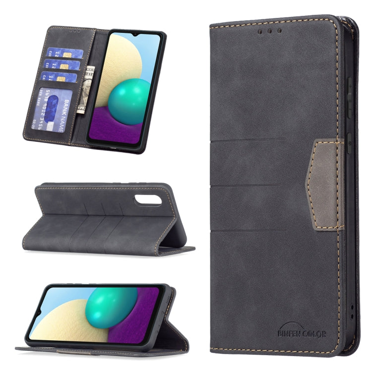 Magnetic Splicing Leather Phone Case, For Samsung Galaxy A02, For Samsung Galaxy A03s 164 Version, For Samsung Galaxy A03s 166 Version, For Samsung Galaxy A11, For Samsung Galaxy A13 5G, For Samsung Galaxy A21