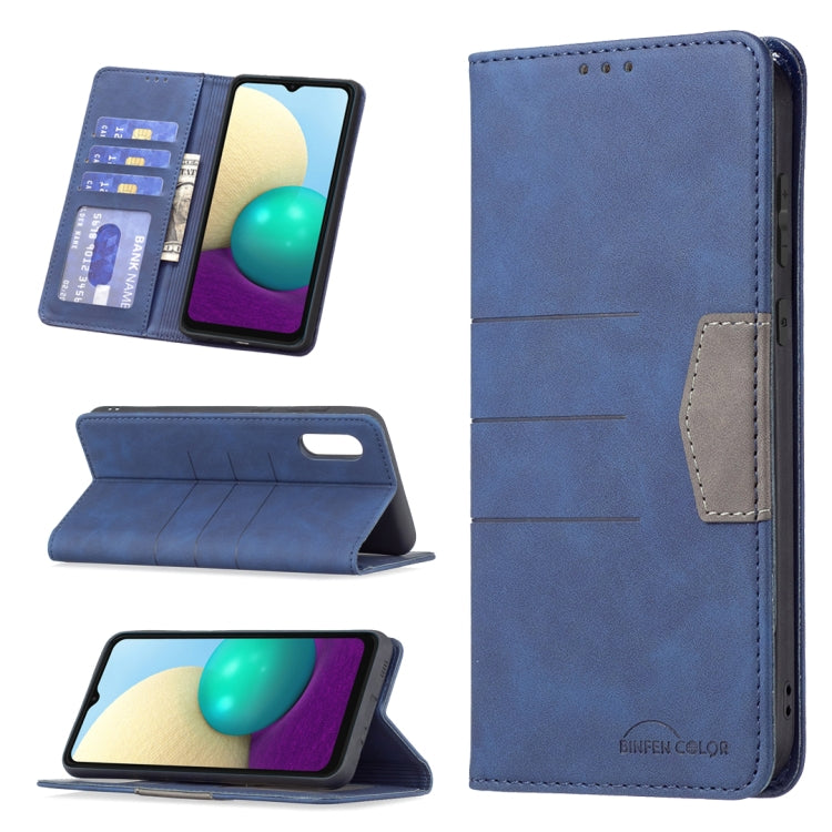 Magnetic Splicing Leather Phone Case, For Samsung Galaxy A02, For Samsung Galaxy A03s 164 Version, For Samsung Galaxy A03s 166 Version, For Samsung Galaxy A11, For Samsung Galaxy A13 5G, For Samsung Galaxy A21