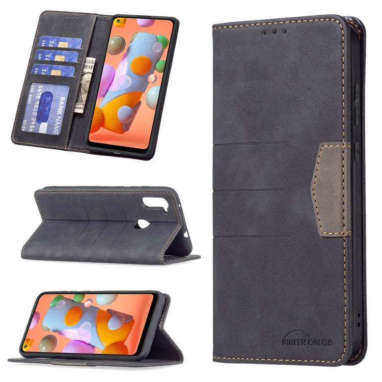 Magnetic Splicing Leather Phone Case, For Samsung Galaxy A02, For Samsung Galaxy A03s 164 Version, For Samsung Galaxy A03s 166 Version, For Samsung Galaxy A11, For Samsung Galaxy A13 5G, For Samsung Galaxy A21