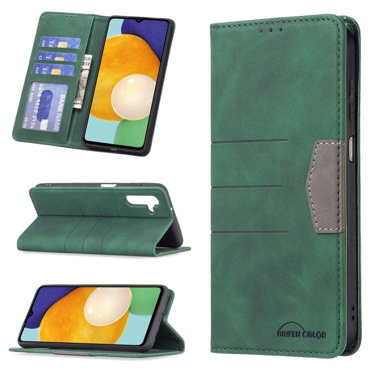 Magnetic Splicing Leather Phone Case, For Samsung Galaxy A02, For Samsung Galaxy A03s 164 Version, For Samsung Galaxy A03s 166 Version, For Samsung Galaxy A11, For Samsung Galaxy A13 5G, For Samsung Galaxy A21