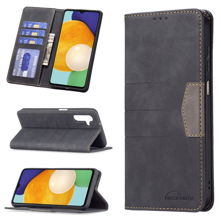 Magnetic Splicing Leather Phone Case, For Samsung Galaxy A02, For Samsung Galaxy A03s 164 Version, For Samsung Galaxy A03s 166 Version, For Samsung Galaxy A11, For Samsung Galaxy A13 5G, For Samsung Galaxy A21