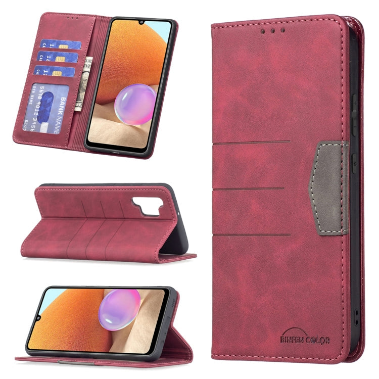 Magnetic Splicing Leather Phone Case, For Samsung Galaxy A22 4G, For Samsung Galaxy A22 5G, For Samsung Galaxy A32 4G, For Samsung Galaxy A32 5G, For Samsung Galaxy A41, For Samsung Galaxy A42 5G