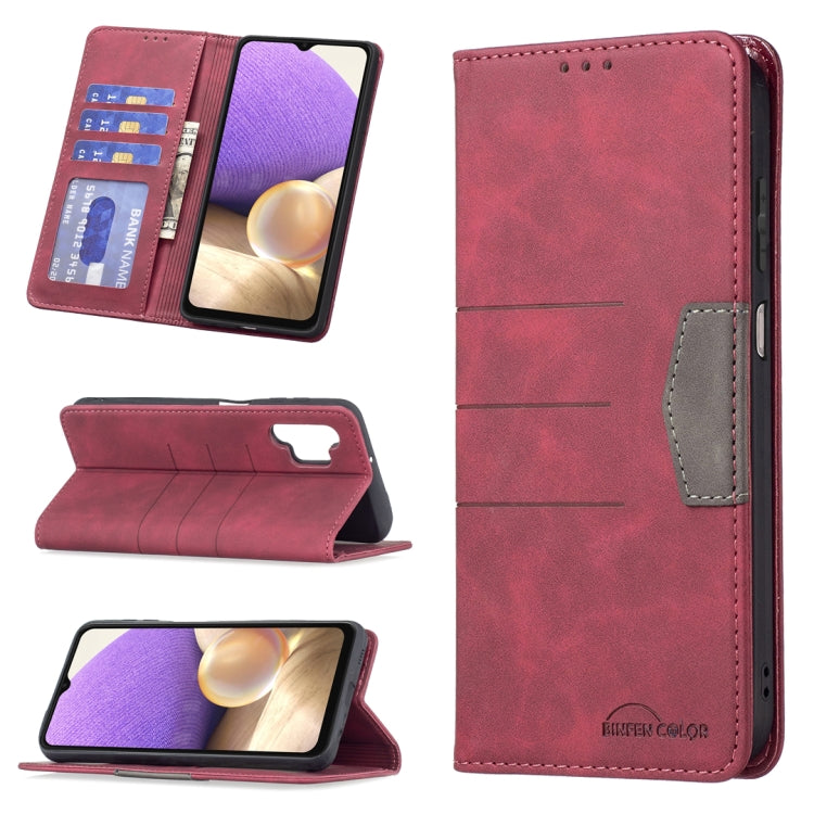 Magnetic Splicing Leather Phone Case, For Samsung Galaxy A22 4G, For Samsung Galaxy A22 5G, For Samsung Galaxy A32 4G, For Samsung Galaxy A32 5G, For Samsung Galaxy A41, For Samsung Galaxy A42 5G