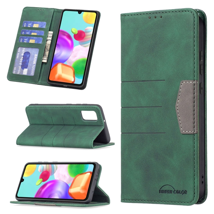 Magnetic Splicing Leather Phone Case, For Samsung Galaxy A22 4G, For Samsung Galaxy A22 5G, For Samsung Galaxy A32 4G, For Samsung Galaxy A32 5G, For Samsung Galaxy A41, For Samsung Galaxy A42 5G