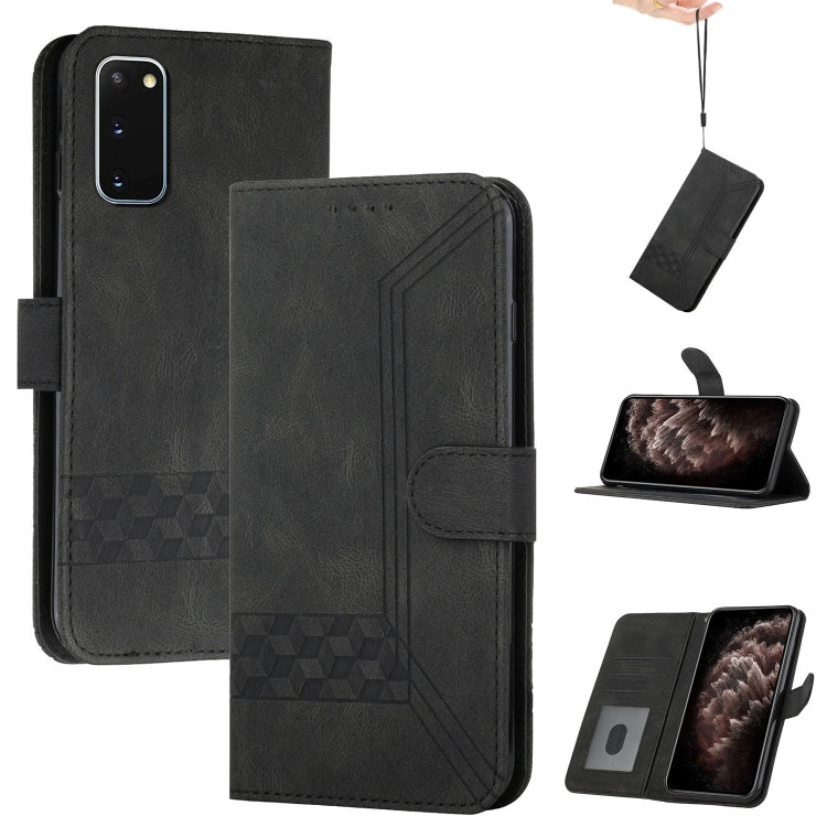 Cubic Skin Feel Flip Leather Phone Case, For Samsung Galaxy S20 FE, For Samsung Galaxy S20+, For Samsung Galaxy S20 Ultra, For Samsung Galaxy S21 5G