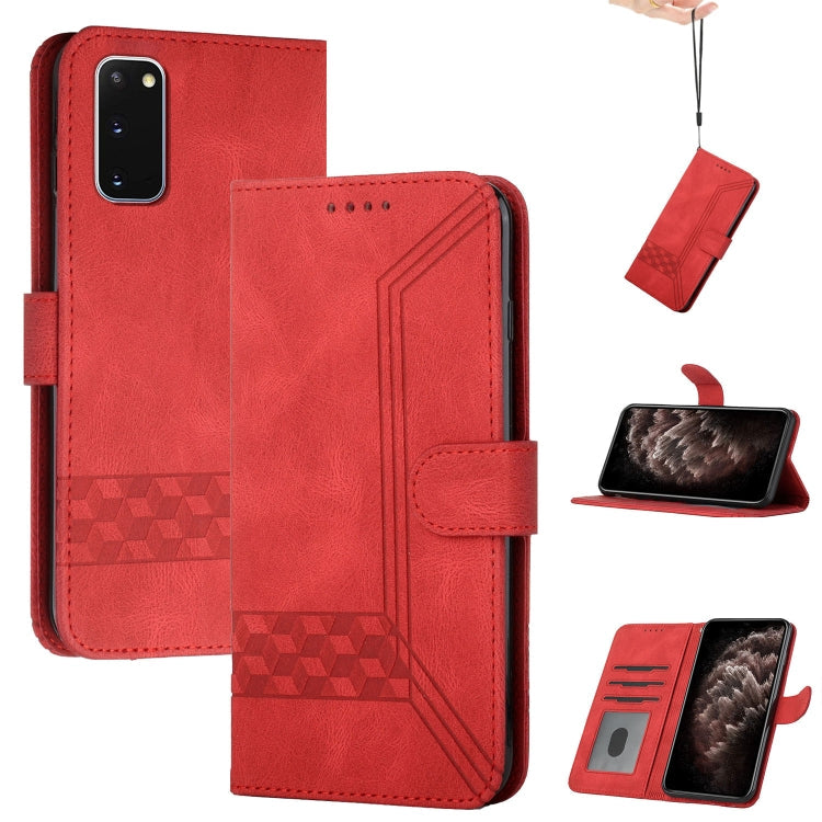 Cubic Skin Feel Flip Leather Phone Case, For Samsung Galaxy S20 FE, For Samsung Galaxy S20+, For Samsung Galaxy S20 Ultra, For Samsung Galaxy S21 5G