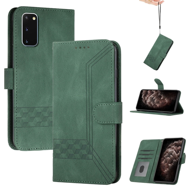 Cubic Skin Feel Flip Leather Phone Case, For Samsung Galaxy S20 FE, For Samsung Galaxy S20+, For Samsung Galaxy S20 Ultra, For Samsung Galaxy S21 5G