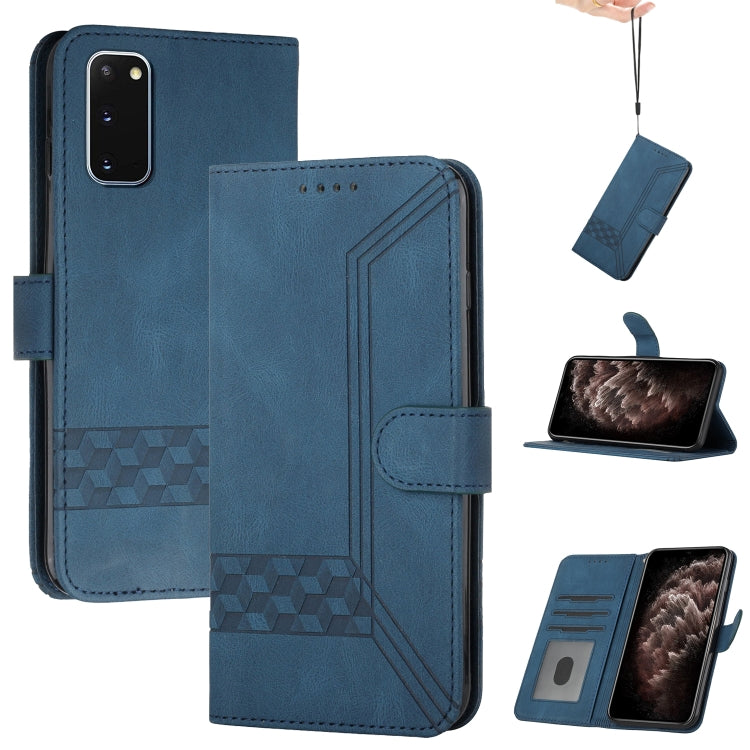 Cubic Skin Feel Flip Leather Phone Case, For Samsung Galaxy S20 FE, For Samsung Galaxy S20+, For Samsung Galaxy S20 Ultra, For Samsung Galaxy S21 5G