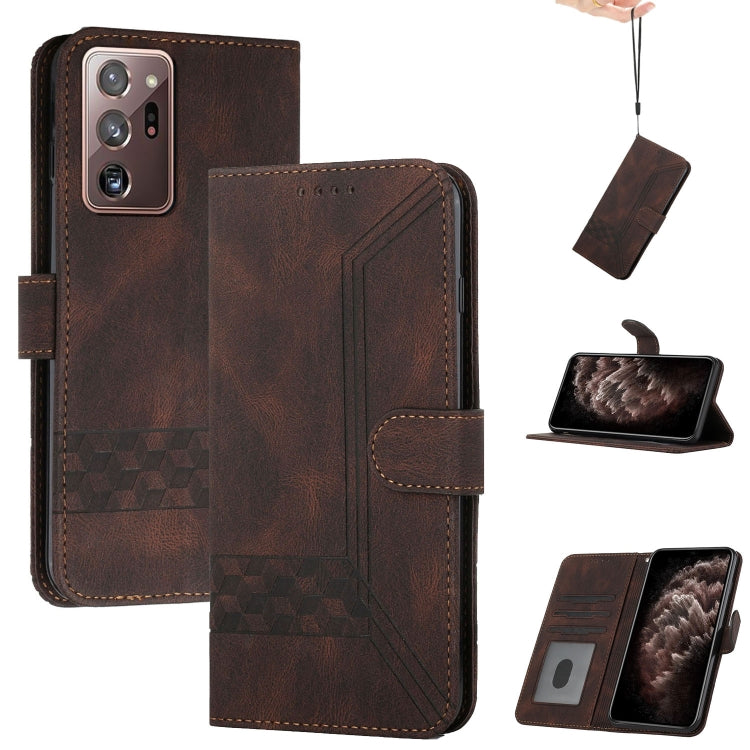 Cubic Skin Feel Flip Leather Phone Case, For Samsung Galaxy S20 FE, For Samsung Galaxy S20+, For Samsung Galaxy S20 Ultra, For Samsung Galaxy S21 5G