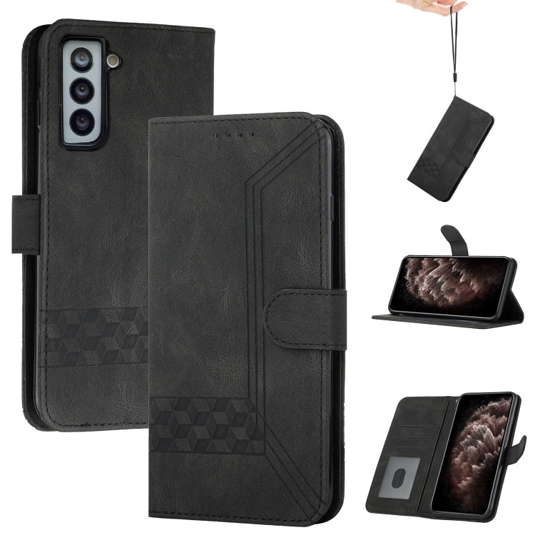 Cubic Skin Feel Flip Leather Phone Case, For Samsung Galaxy S20 FE, For Samsung Galaxy S20+, For Samsung Galaxy S20 Ultra, For Samsung Galaxy S21 5G