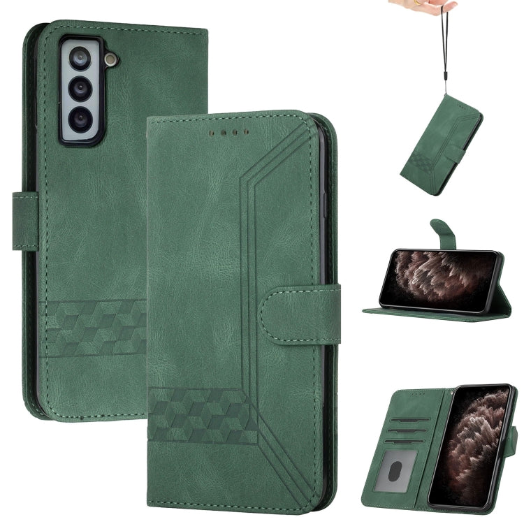 Cubic Skin Feel Flip Leather Phone Case, For Samsung Galaxy S20 FE, For Samsung Galaxy S20+, For Samsung Galaxy S20 Ultra, For Samsung Galaxy S21 5G