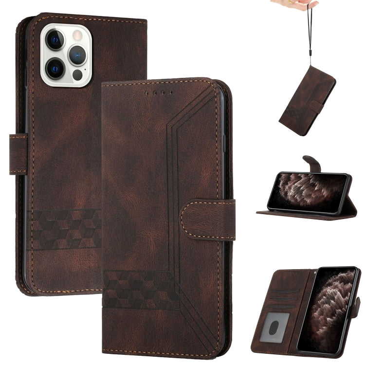 Cubic Skin Feel Flip Leather Phone Case, For iPhone 12 mini, For iPhone 12 / 12 Pro, For iPhone 12 Pro Max, For iPhone 11