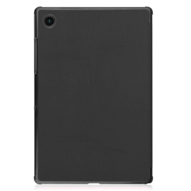 Three-folding Holder Custer Texture Leather Tablet Case, For Samsung Galaxy Tab A8 2021