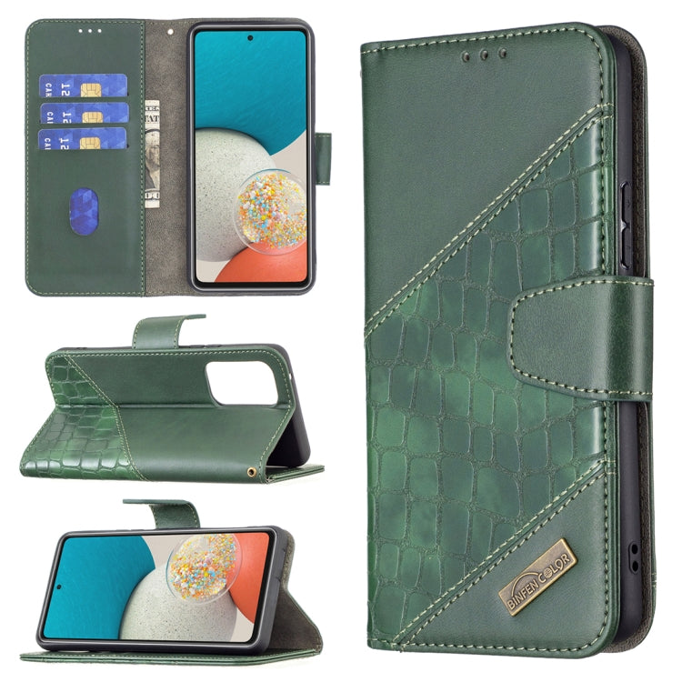 Matching Color Crocodile Texture PU Leather Phone Case, For Samsung Galaxy A53 5G
