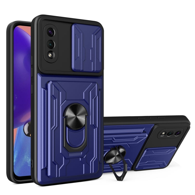 Camera Cover Phone Case with Card Slot & Holder, For Samsung Galaxy A02 / M02, For Samsung Galaxy A32, For Samsung Galaxy S20 FE