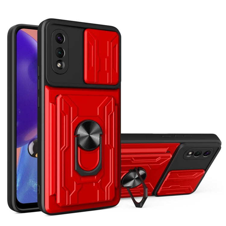 Camera Cover Phone Case with Card Slot & Holder, For Samsung Galaxy A02 / M02, For Samsung Galaxy A32, For Samsung Galaxy S20 FE