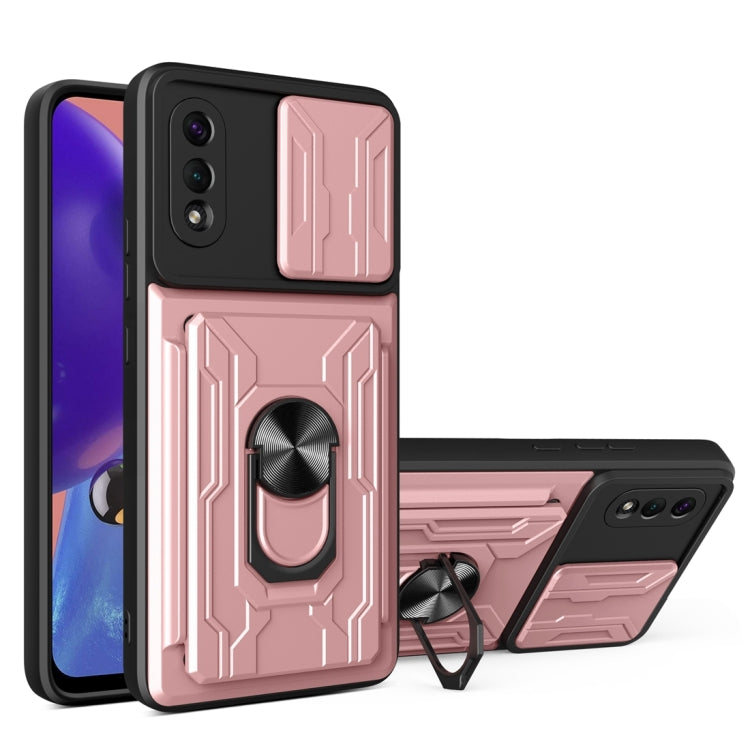Camera Cover Phone Case with Card Slot & Holder, For Samsung Galaxy A02 / M02, For Samsung Galaxy A32, For Samsung Galaxy S20 FE