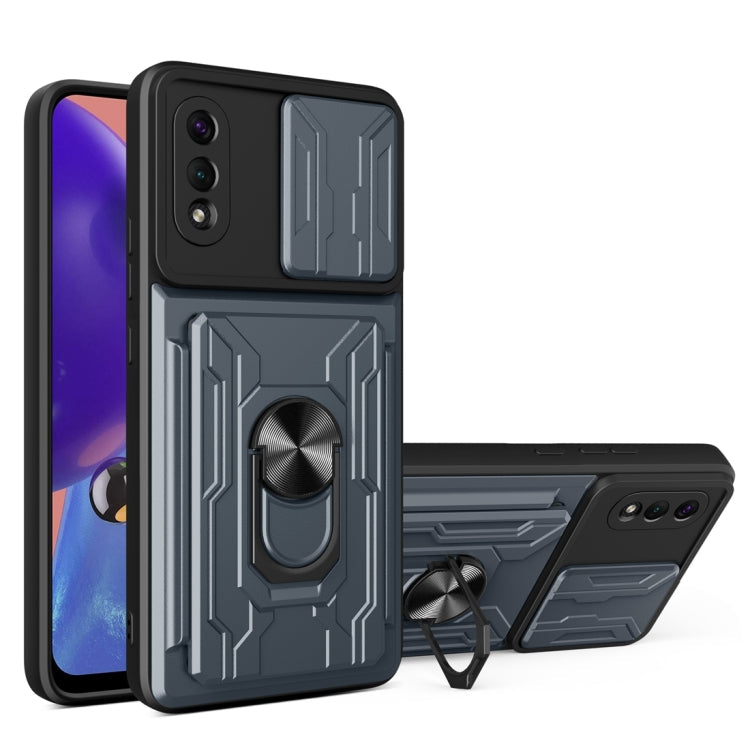 Camera Cover Phone Case with Card Slot & Holder, For Samsung Galaxy A02 / M02, For Samsung Galaxy A32, For Samsung Galaxy S20 FE
