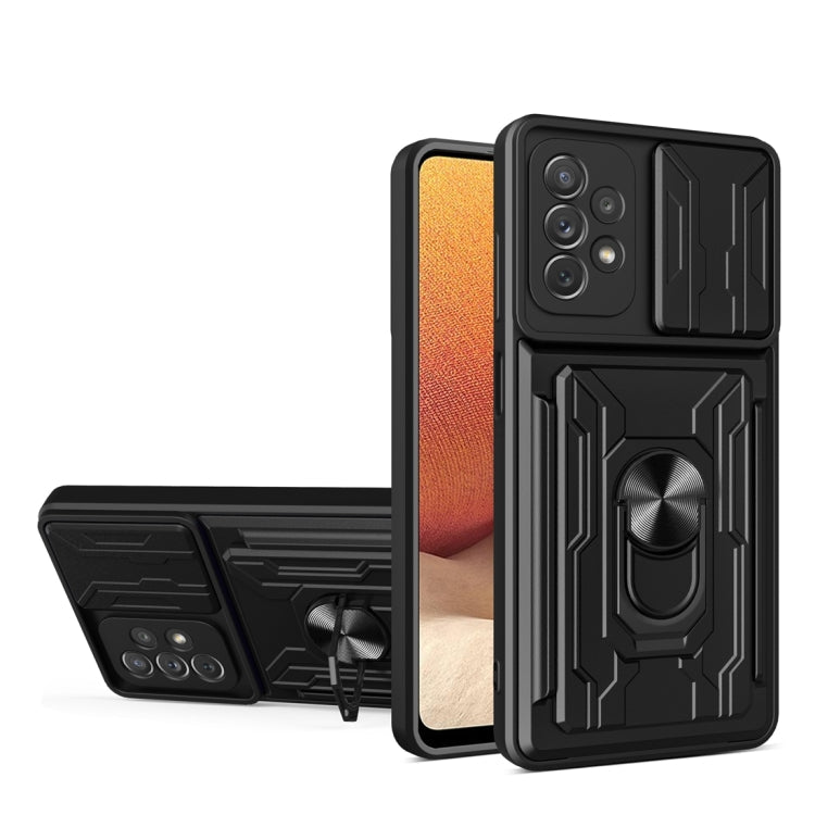 Camera Cover Phone Case with Card Slot & Holder, For Samsung Galaxy A02 / M02, For Samsung Galaxy A32, For Samsung Galaxy S20 FE