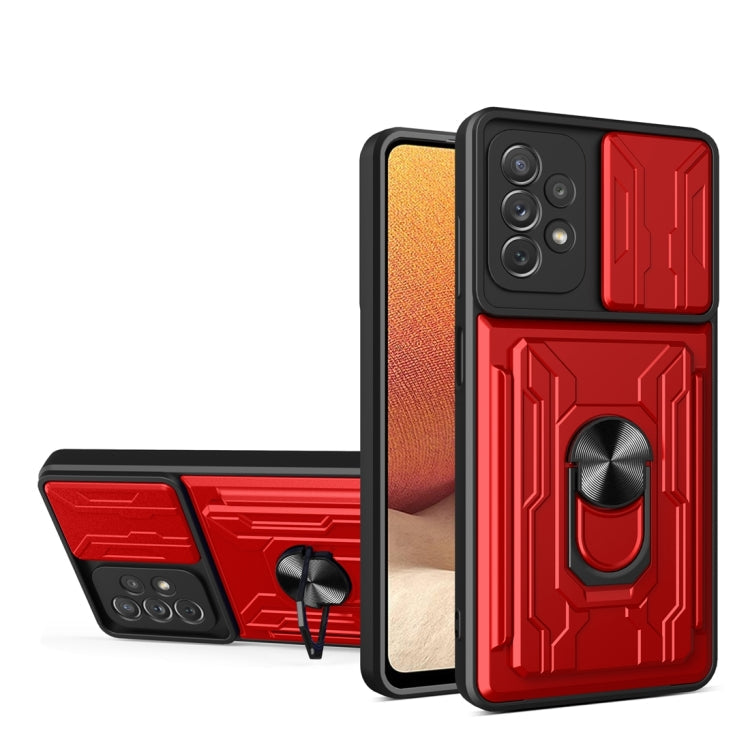 Camera Cover Phone Case with Card Slot & Holder, For Samsung Galaxy A02 / M02, For Samsung Galaxy A32, For Samsung Galaxy S20 FE