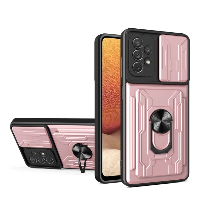 Camera Cover Phone Case with Card Slot & Holder, For Samsung Galaxy A02 / M02, For Samsung Galaxy A32, For Samsung Galaxy S20 FE