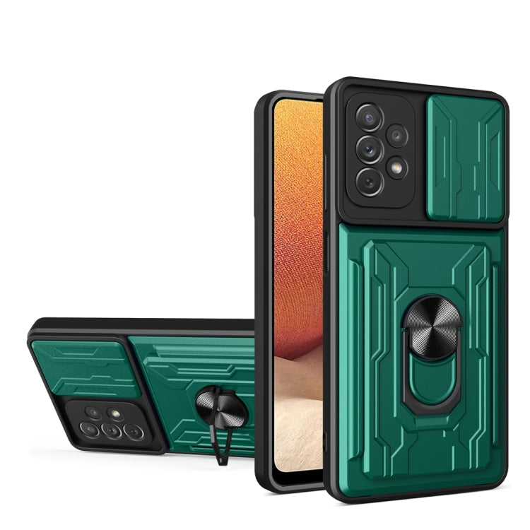 Camera Cover Phone Case with Card Slot & Holder, For Samsung Galaxy A02 / M02, For Samsung Galaxy A32, For Samsung Galaxy S20 FE