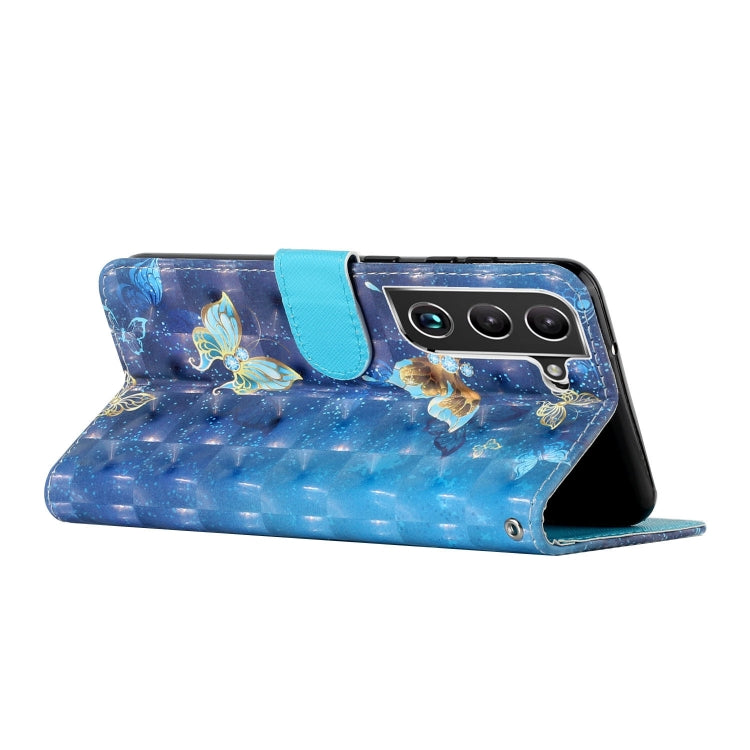3D Pattern Horizontal Flip PU Leather Phone Case, For Samsung Galaxy S22 5G, For Samsung Galaxy S22+ 5G