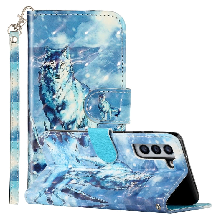 3D Pattern Horizontal Flip PU Leather Phone Case, For Samsung Galaxy S22 5G, For Samsung Galaxy S22+ 5G