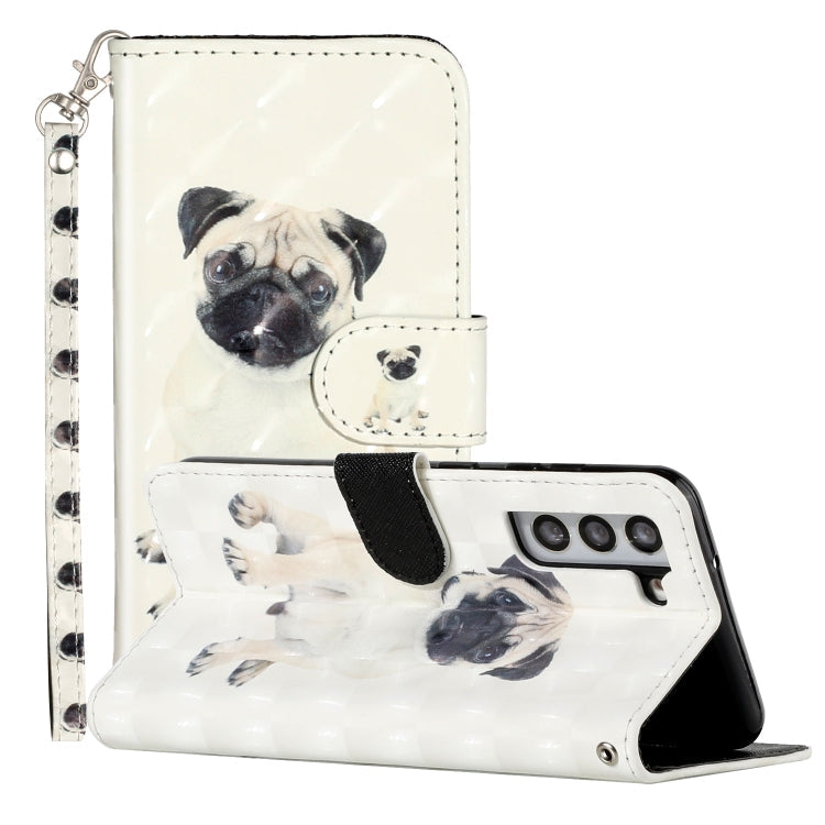 3D Pattern Horizontal Flip PU Leather Phone Case, For Samsung Galaxy S22 5G, For Samsung Galaxy S22+ 5G