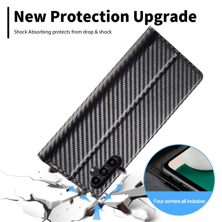 LC.IMEEKE Carbon Fiber Horizontal Flip Leather Phone Case, For Samsung Galaxy A13 5G, For Samsung Galaxy S22 Ultra 5G