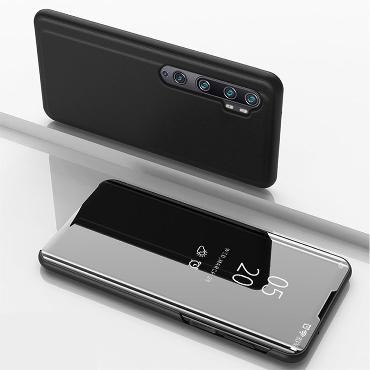 Plated Mirror Horizontal Flip Leather Case with Holder, For Xiaomi Mi Note10 / Note 10 Pro