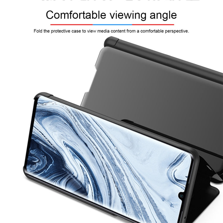 Plated Mirror Horizontal Flip Leather Case with Holder, For Xiaomi Mi Note10 / Note 10 Pro